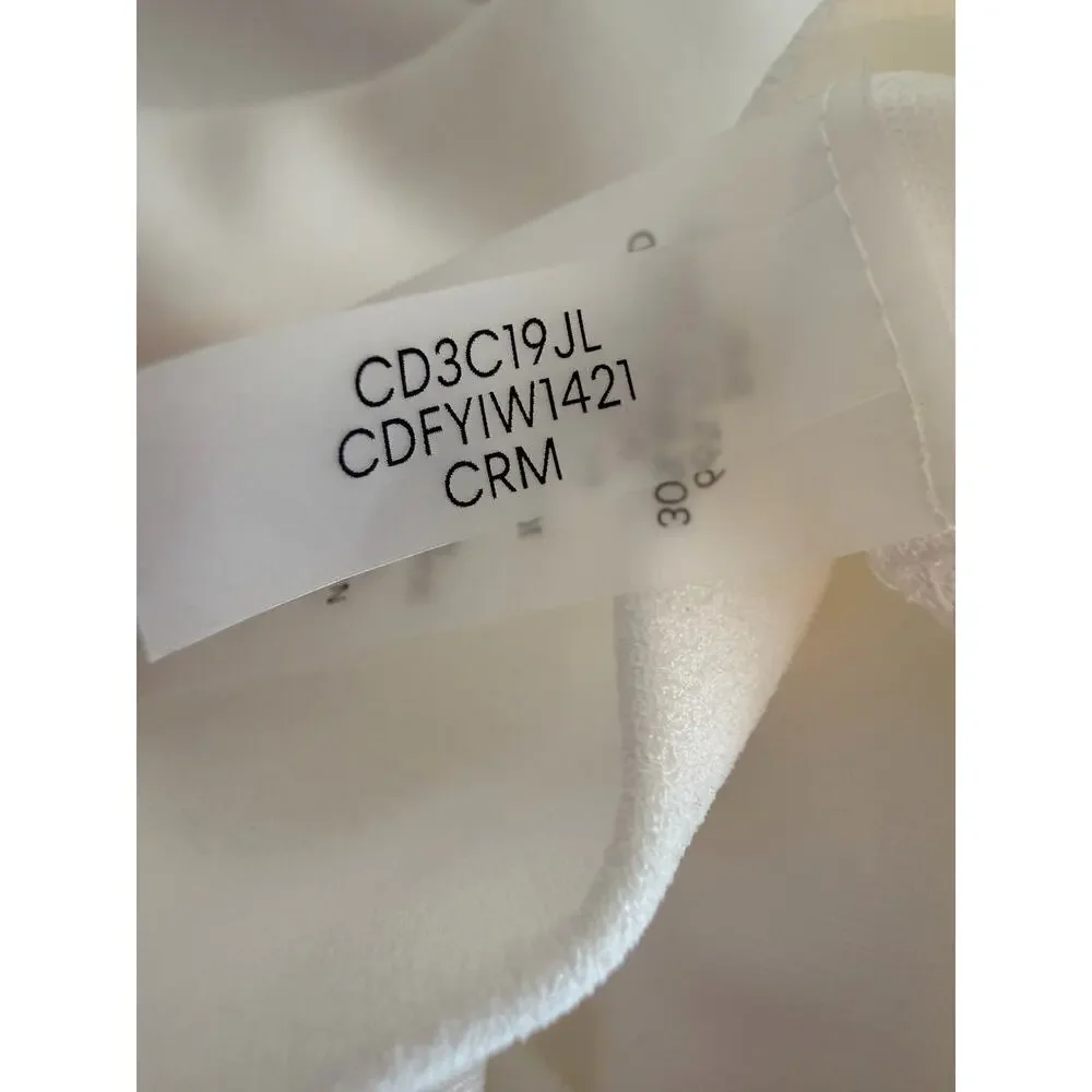 Calvin Klein Scuba Crepe Sheath Dress w/Short Tulip Sleeve in Cream - 10, NWOT - Picture 8 of 10